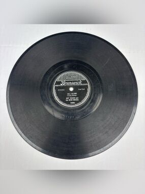 Vintage Art Shaw New Music Record 78 Brunswick Shellac All Alone Because I Love